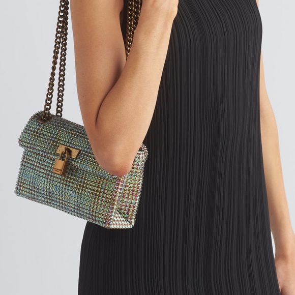 NEW Kurt Geiger London Brixton Mini Rhinestone Crossbody Bag CRYSTALS - Picture 6 of 9